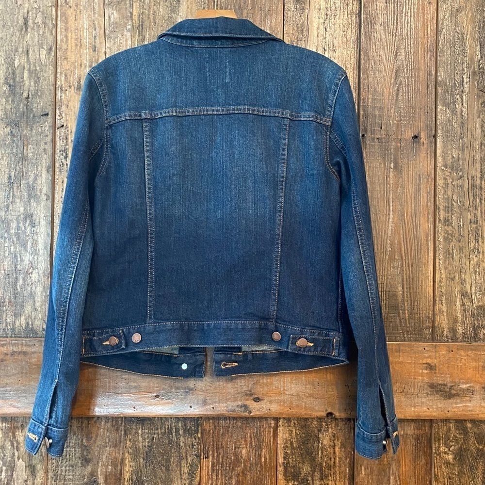 GAP Sz S Classic Blue Denim Copper Buttons Western Rustic Cowboy Jacket - Picture 4 of 7